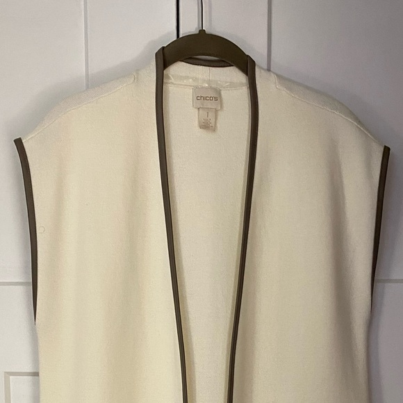 Chico’s Cardigan/Vest off white. - Picture 3 of 3